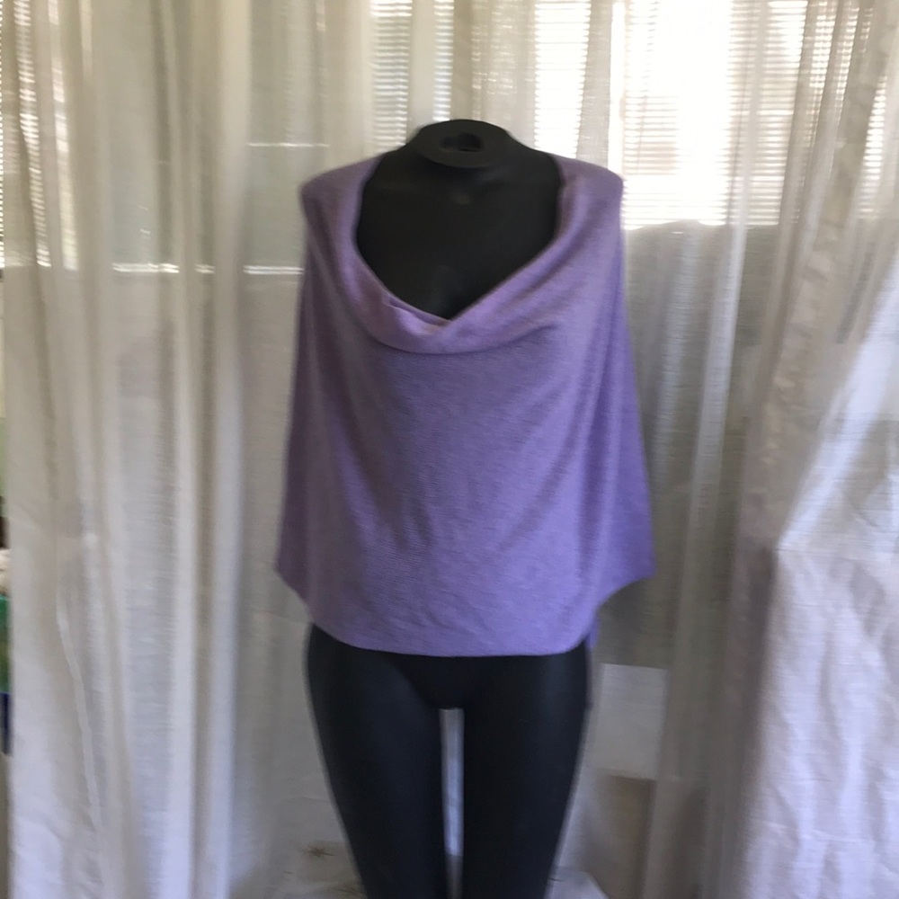Lilac, cashmere poncho